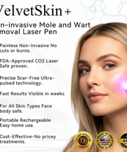 Bikenda® 𝒱𝑒𝓁𝓋𝑒𝓉𝒮𝓀𝒾𝓃+ All-in-One Laser Eraser Pen