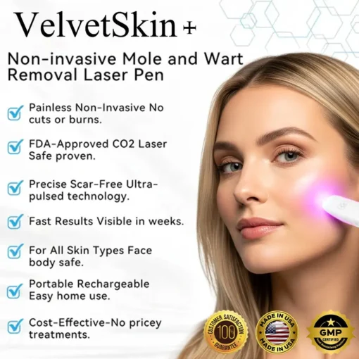 Bikenda® 𝒱𝑒𝓁𝓋𝑒𝓉𝒮𝓀𝒾𝓃+ All-in-One Laser Eraser Pen