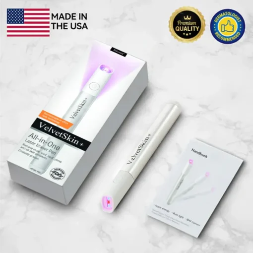 Bikenda® 𝒱𝑒𝓁𝓋𝑒𝓉𝒮𝓀𝒾𝓃+ All-in-One Laser Eraser Pen